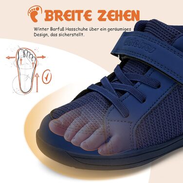 Дитячі зимові ботинки для хатнього взуття без шкарпеток Kinder - блакитні, розмір 30