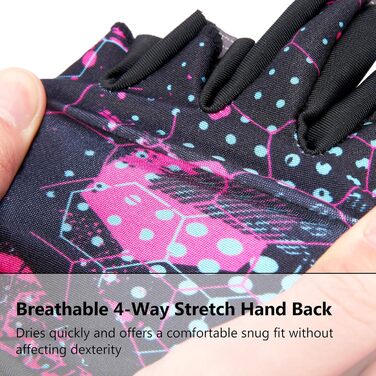 Рукавички для велосипеда Badah Atro: тренувальні, для риболовлі, катання на мотоциклі, альпінізму та фітнесу (рожеві, L)