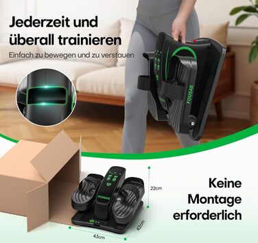 Еліптичний тренажер під стіл, компактний електричний велотренажер для ніг, 15 рівнів швидкості, тихий, для літніх людей