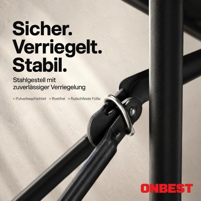 Розкладний стіл Onbest Holz Optik великий - садовий, для пікніка, кемпінгу на 6 осіб. Пластик/алюміній, з текстурою дерева для дому та саду