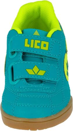 Дитячі кросівки для залу Lico Bernie V Unisex, Petrol Lemon, розмір 32 EU, на липучках