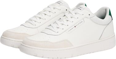 Чоловічі шкіряні кросівки Tommy Hilfiger Court Sneaker Basket Core Elegant, білий/екрю, розмір 46 EU
