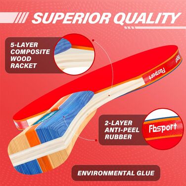 Набір для настільного тенісу Profi: 4 ракетки, сітка, 8 м'ячів, сумка. Підходить для дітей та дорослих (червоний + синій)