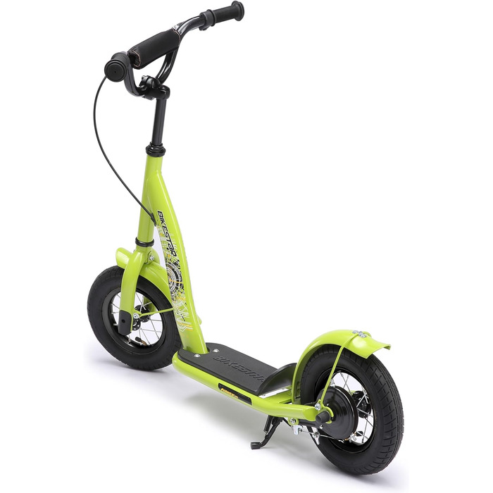 Дитячий роликовий самокат STAR SCOOTER з повітряними колесами (10 дюймів) для хлопчиків та дівчаток 4-5 років. Зелений