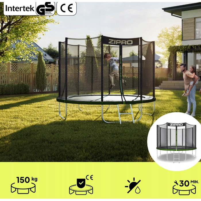Батут із захисною сіткою Trampolina 312 см FT 10 (304-312 см)