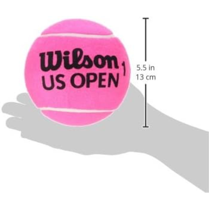 Тенісний м'яч Wilson US Open Mini Jumbo 12 см рожевий, збільшений розмір