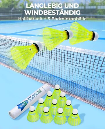 Волан для бадмінтону HIRALIY нейлон, 12/24 шт., висока швидкість, для тренувань та гри в приміщенні/на вулиці, для молоді