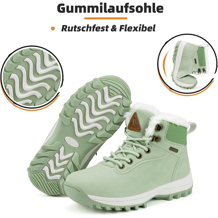 Дитячі зимові черевики Mishansha для хлопчиків та дівчаток, теплі, водонепроникні, снігоступи (32 EU, зелені)