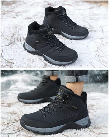 Чоловічі зимові черевики ARRIFGO BELLO - зимові черевики, черевики для хайкінгу, трекінгові черевики, утеплені, антиковзаючі, чорні, розмір 41-46 EU