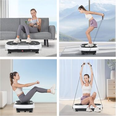 Вібраційна платформа HomeFitnessCode для жінок та чоловіків - тренажер для фітнесу вдома для схуднення та нарощування м'язів, з різними рівнями інтенсивності та попередньо запрограмованими режимами