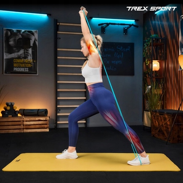 Набір фітнес-резисторів Trex Sport, багатоколірні, 4 шт., опір 2-41 кг