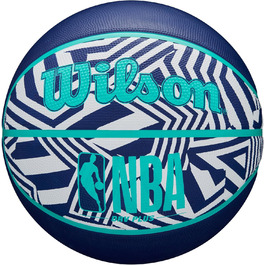 Баскетбольний м’яч Wilson NBA DRV Plus Dazzle Camo для вулиці, розміри 6 і 7