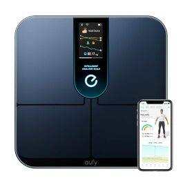 Розумні ваги eufy by Anker P3 з Wi-Fi, 3D-моделлю тіла, аналізом складу, 16 показниками, вимірюванням пульсу, BMI, Bluetooth, додатком