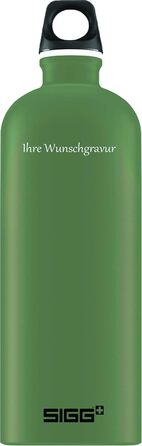 Алюмінієва пляшка для води SIGG Traveller 1 л, зелена, з індивідуальним гравіюванням і іменем