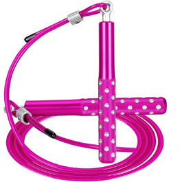 Стрибкове канат Springseil Wastou: регульований, для фітнесу, дорослих, дітей, чоловіків, жінок (рожевий)