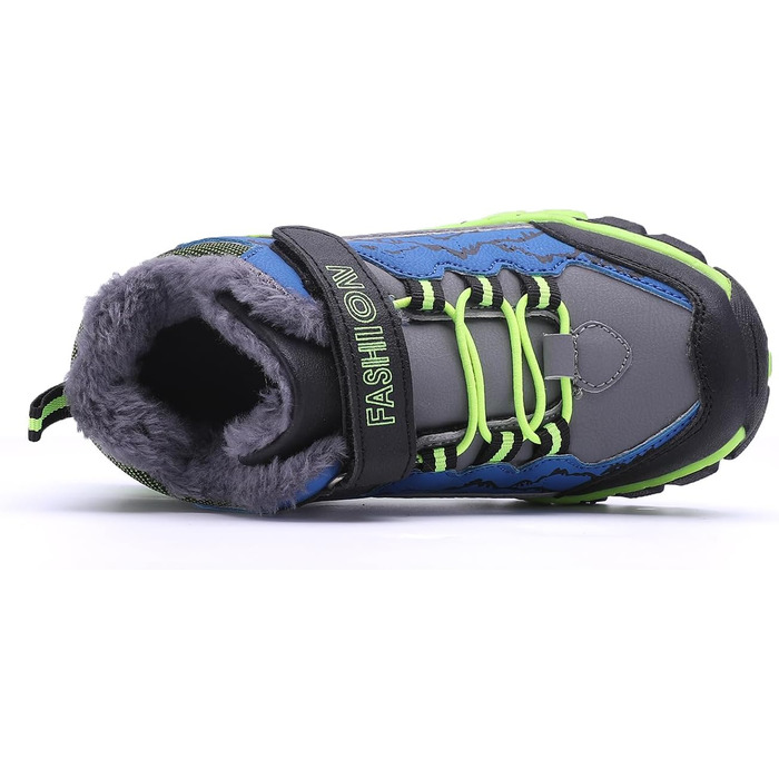 Дитячі зимові черевики Kinder Outdoor: теплі, з підкладкою, для прогулянок та трекінгу (30 EU, зелені)