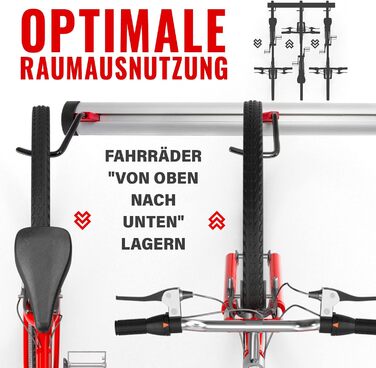 Настінна тримач для велосипедів PRO BIKE TOOL на 6 велосипедів - міцна конструкція, економія місця