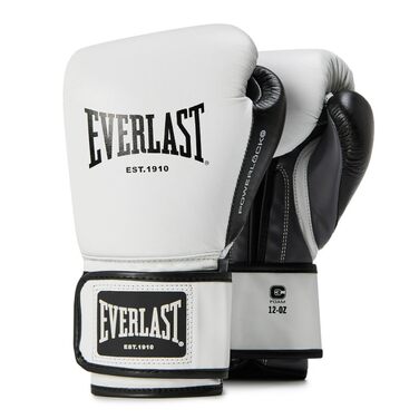 Боксерські рукавички Everlast Powerlock OG Advanced для боксерського мішка та лап, 14oz, біло-чорні