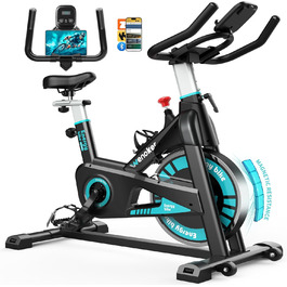 Велотренажер Wenoker з LCD-монітором та мобільним додатком, ergometer з магнітним опором, тихий велотренажер для дому, фітнес-велосипед, до 160 кг