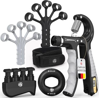 Набір для тренування кисті рук FUNFLEX: 5 шт. (сірий)