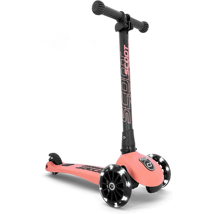 Дитячий самокат Scoot&Ride Highwaykick 3 LED, рожевий, підсвітка коліс