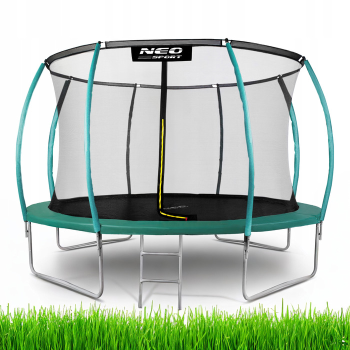 Садовий батут Neo-Sport 12ft/374см з внутрішньою сіткою та профільним каркасом