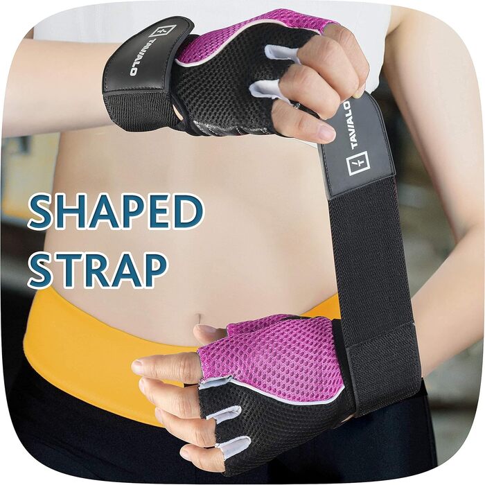 Рукавички для фітнесу Fitnesshandschuhe жіночі, розміри S (13-16 см) та M (16-19 см), шкіра, рожево-чорно-білі, для силових тренувань