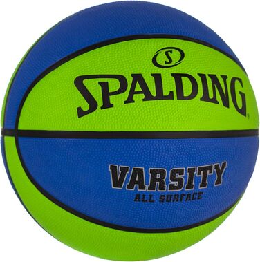Баскетбольний м'яч Spalding Varsity, 74.9 см, синій/зелений