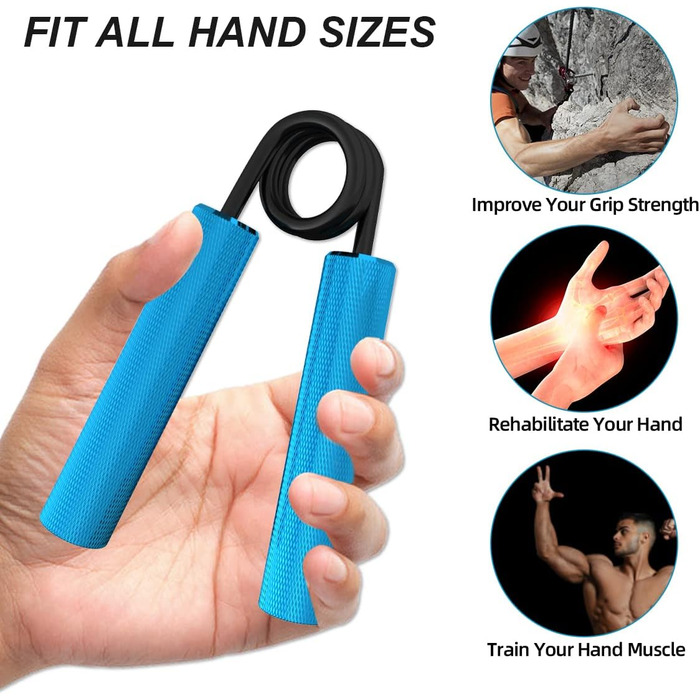 Тренування рук та зап'ястя: набір металевих тренажерів для рук (4/6 шт.) 22.5-135 кг