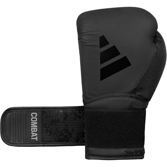 Боксерські рукавички Adidas Combat 50 Black/Black 12oz - професійні, чорні