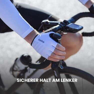 Fahrradhandschuhe GripGrab Ride Einsteiger Kurzfinger Sommer XXL Weiß - Пadded, безпальцеві, для початківців
