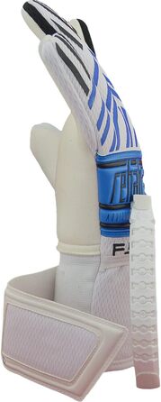 Воротарські рукавички Rehab Core NC Pro Grip для футболу, білі/сині, дорослі та діти, розмір 5-11