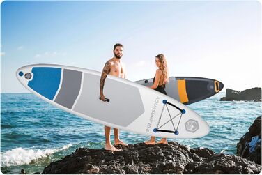 Надувний SUP-борд Neo-Sport Stand Up Paddle Board 10.6 (білий) з аксесуарами: насос, весло, страховка, рюкзак