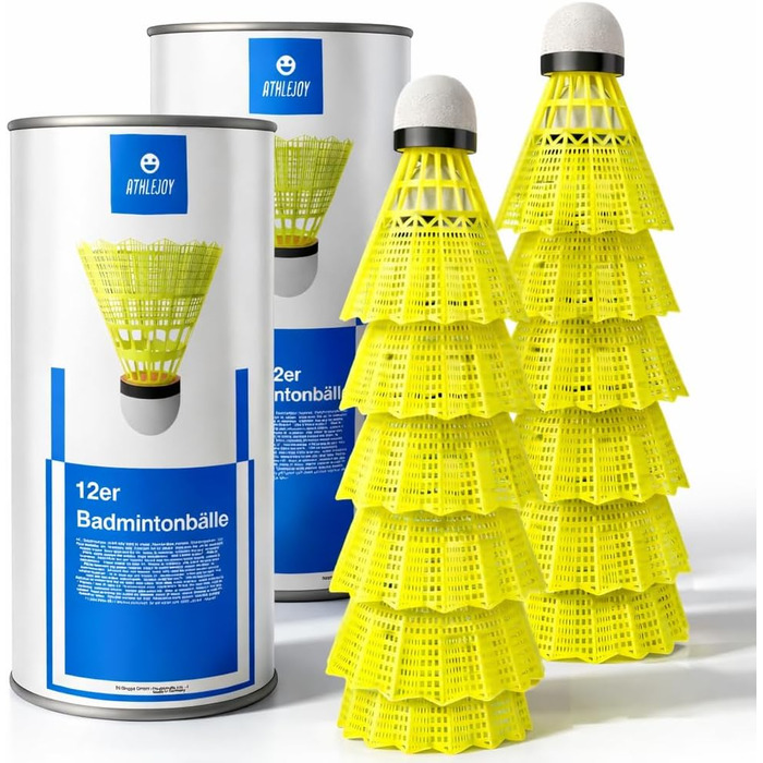 М'ячі для бадмінтону - тренувальні та змагальні - 12 шт.