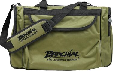 Чоловіча спортивна сумка Brachial Premium, водостійка, з відділенням для взуття та плечовим ременем, хакі, розмір M, для фітнесу та подорожей