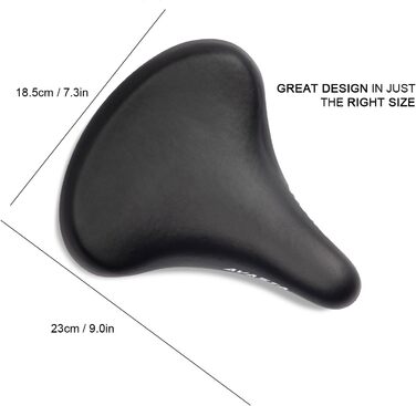 Дитячий велосипедний крісло-сидіння для дівчаток та хлопчиків, водонепроникне, широке, м'яке, з двома амортизаторами, підходить для велосипедів 12, 14, 16, 18, 20 дюймів (MTB, шосе), м'ятно-зелений (чорний)