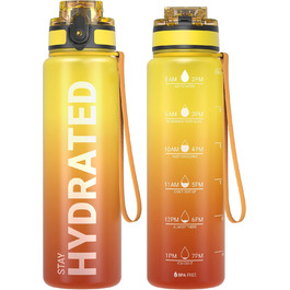 Спортивна пляшка Sahara Sailor 750 мл, тританова, BPA-free, герметична, для води, для спорту, велосипеда, кемпінгу, йоги, фітнесу, вогняний дизайн