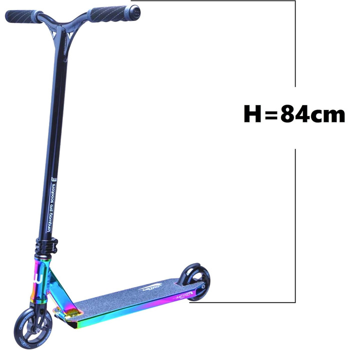 Трюковий самокат Longway Metro Rainbow 79 см для парку з наліпкою F26 2K19