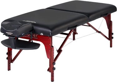Складаний масажний стіл Master Massage Monclair 79 см, дерев'яний, чорний, для реабілітації, косметології та Рейкі