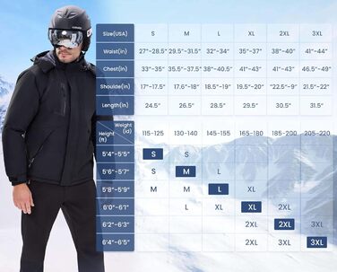 Водонепроникна зимова куртка WULFUL для чоловіків - тепла, вітрозахисна, синього кольору