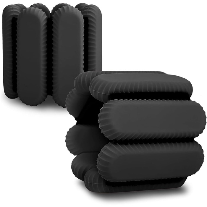 Регульовані вантажні манжети для зап'ястя та щиколоток, комплект для тренувань, ходьби, бігу, йоги, аеробіки, пілатесу, вантажне ремінь, фітнес-браслет, чорний