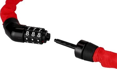 Ланцюговий замок ABUS Steel-O-Chain 4804C зі спеціальної сталі, кодовий, рівень безпеки 3 (Червоний, 75 см)
