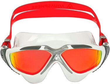 Окуляри для плавання Aquasphere Vista з UV-захистом та силіконовим ущільненням, антизапар та антивитік, для чоловіків та жінок, срібно-білі та помаранчеві