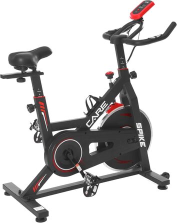 CARE FITNESS Велотренажер для дому - Spike 74450 з маховиком 12 кг, педалі з зачепом, триатлонний кермо та ролики для пересування