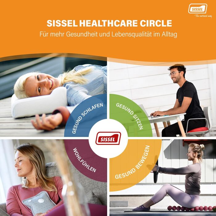 Гімнастичний м'яч SISSEL SECUREMAX 75 см, до 500 кг, сріблястий, 100% ПВХ, для фітнесу та реабілітації, безпечний, з постером та знімачем пробки