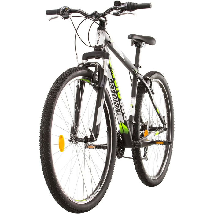 Гірський велосипед Probike PRO 29 дюймів, 21 швидкість, для чоловіків і жінок, зріст 175-190 см, чорний/зелений