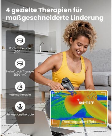 Масажер для тіла BOB AND BRAD T2 Ultra з підігрівом та терапією червоного світла. Професійний масажер глибоких тканин для спортсменів. Портативний масажер для відновлення м'язів. Подарунок для чоловіків та жінок.