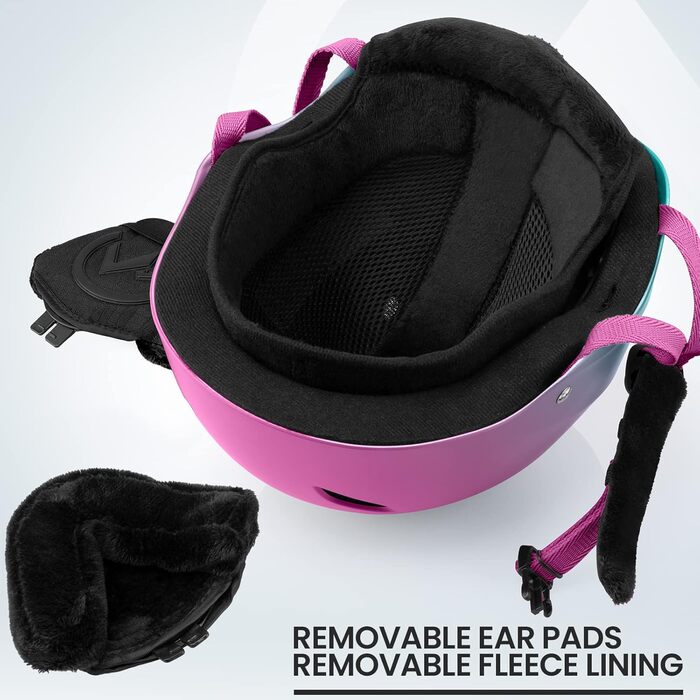 Шолом OutdoorMaster Kelvin для лижного спорту (унісекс) - лижний/сноуборд шолом з вентиляцією, для чоловіків, жінок та юнаків, колір: градієнт фіолетово-блакитний, розмір M