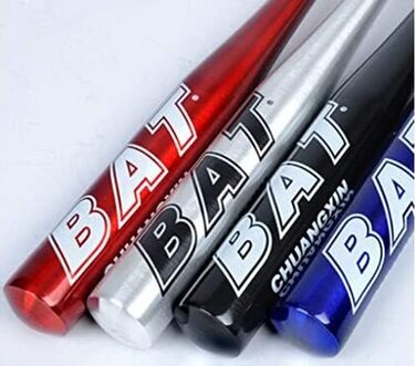 Алюмінієва біта для бейсболу 34 дюйми (86,4 см) багатоколірна, для дорослих та молоді, чоловіча/жіноча (червона)