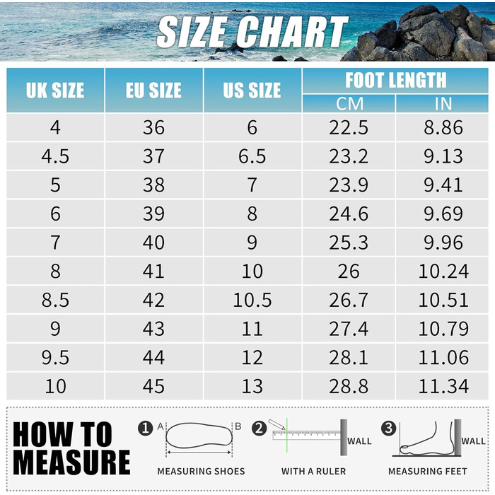 Водні черевики для жінок та чоловіків Tolaler: товсті, неслизькі, швидковисихаючі, міцні та довговічні. Ідеальні для пляжу, подорожей та плавання. Розмір 42 EU A 03